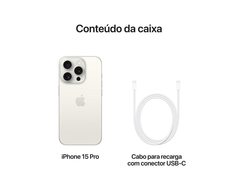Apple iPhone 15 Pro 128GB Titânio Branco 6,1